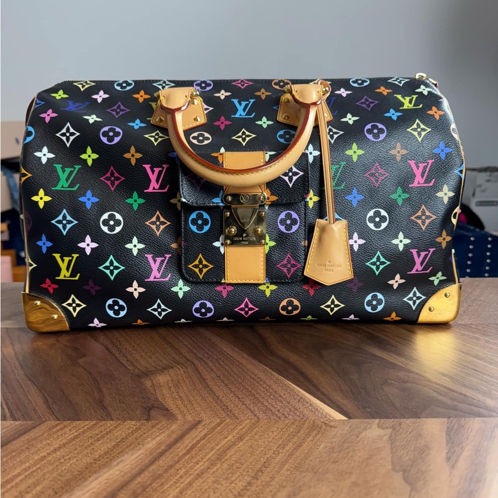 Louis Vuitton Beige and Gray Interior Tag